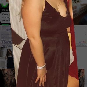 Lulus Lace Top Black Skater Dress